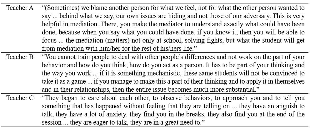 Teachers’ Views on Changing Student Attitudes Through Mediation