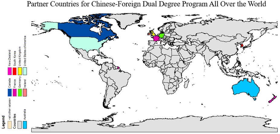 Partner Countries for Chinese-Foreign Dual Degree Program