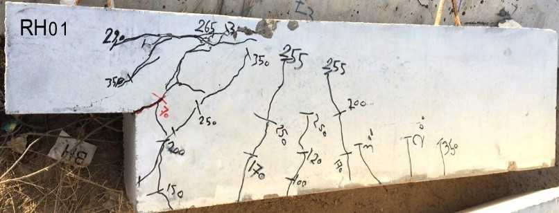 Cracks Patterns for the Specimen with Reduced Reinforcement at Hanger